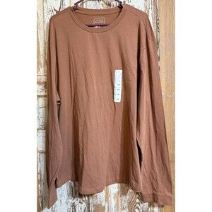 Stylus Men’s Crew Neck Long Sleeve T-Shirt - Carob Brown - XXL
